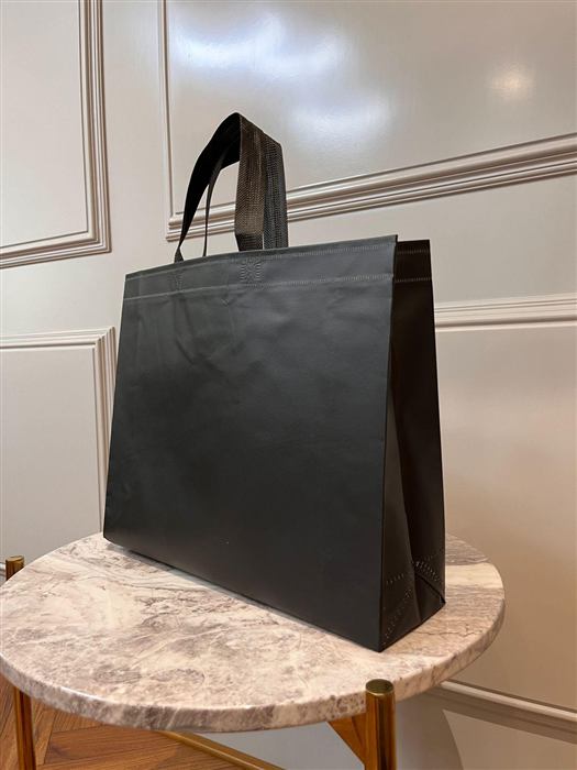 Black non-woven tote bag